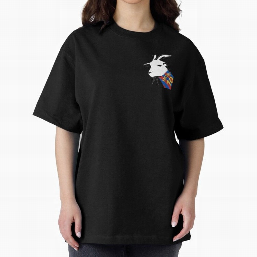 Messi Goat Barcelona Oversized T-Shirt Show Your Tournament Heart for FIFA World Cup 2026 USA Canada Mexico for Fans of Messi and Spain, Bringing Football Passion, Legendary Performances, Festival Vibes and Supporter Community; Ideal for Passionate