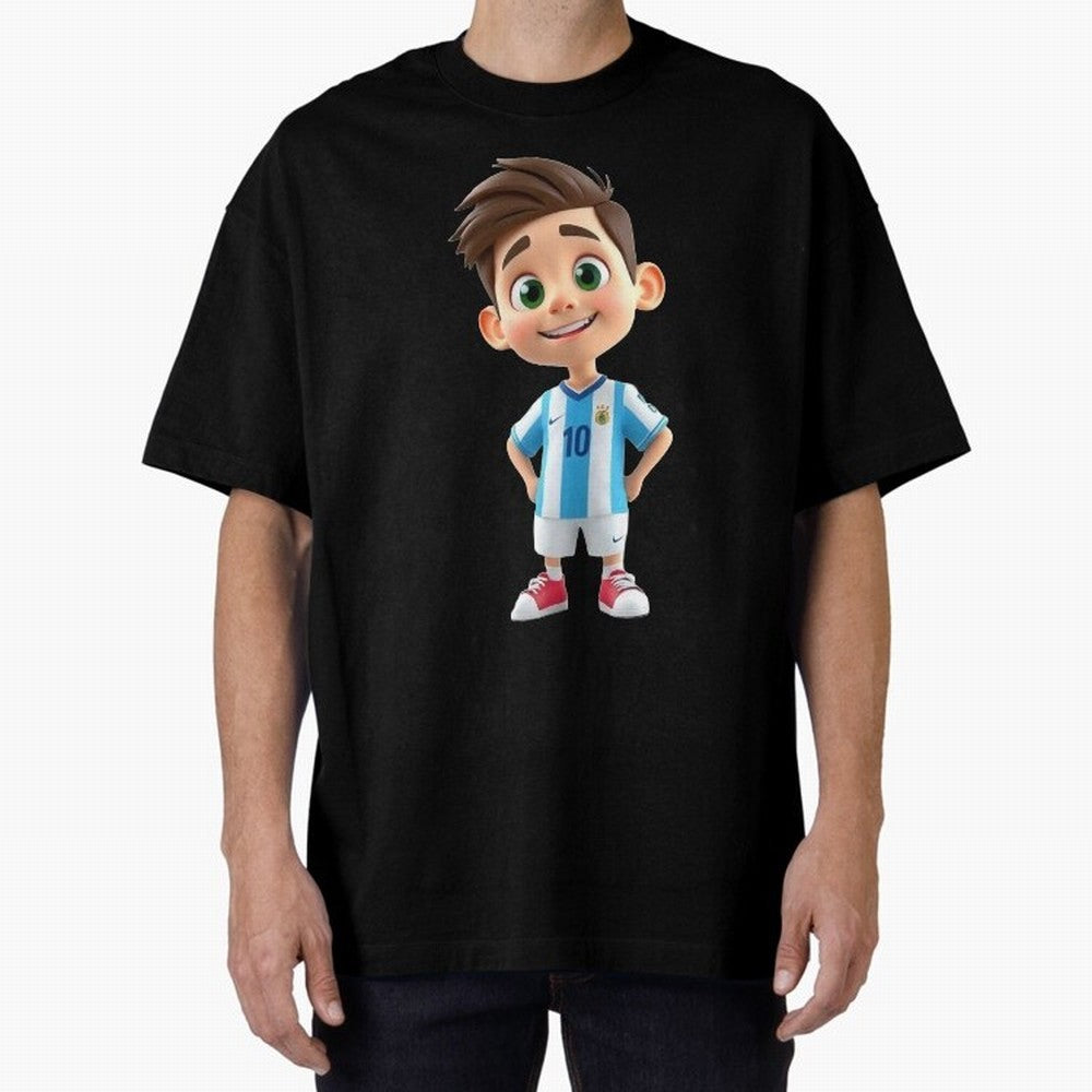 Lionel Messi Cartoon Classic T-Shirt Make Every Kick Count in Global Football Passion for FIFA World Cup 2026, Filled with Mbappe and Neymar, Portugal, Spain and Germany, Global Supporter Spirit, Legendary Goals, National Colors and Tournament
