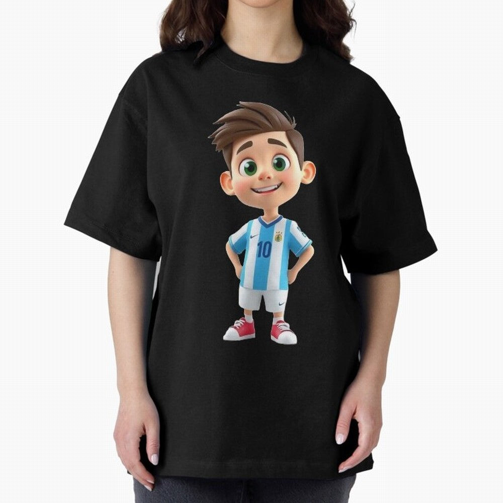 Lionel Messi Cartoon Classic T-Shirt Make Every Kick Count in Global Football Passion for FIFA World Cup 2026, Filled with Mbappe and Neymar, Portugal, Spain and Germany, Global Supporter Spirit, Legendary Goals, National Colors and Tournament