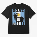 Argentina World Cup 2026 The Goat 10 Oversized T-Shirt Celebrate FIFA World Cup 2026 Spirit, with Portugal, Spain and Germany, Haaland, Game Day Rituals, Football Legends, Country Pride and the Road to the Final; Great for Watch Parties, Sports