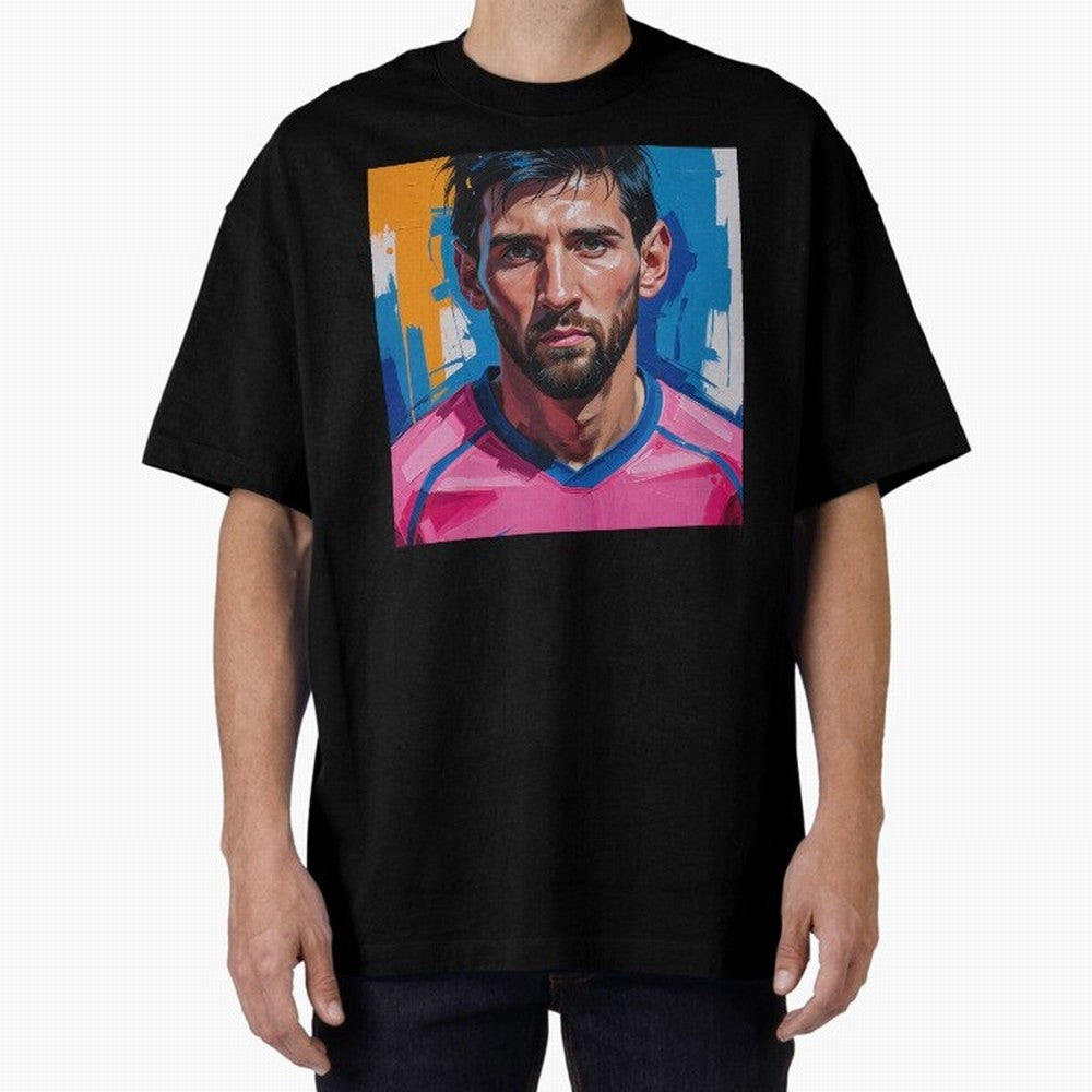 Vibrant Artistic Portrait of Lionel Messi (GOAT) - Digital painting (Version 3) Classic T-Shirt Celebrate Rivalries and Pride in the FIFA World Cup 2026 Journey through Mbappe and Neymar Highlights, Argentina Pride, Worldwide Fan Energy, Dramatic