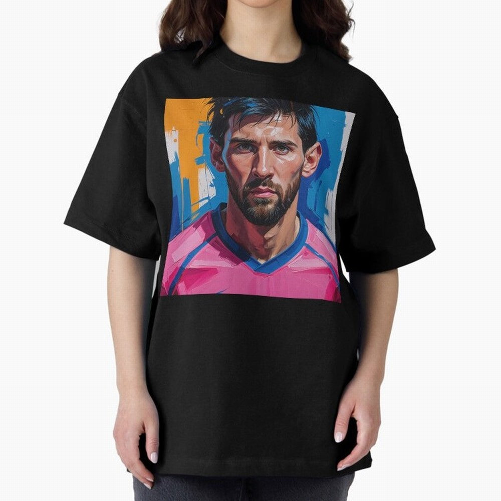 Vibrant Artistic Portrait of Lionel Messi (GOAT) - Digital painting (Version 3) Classic T-Shirt Celebrate Rivalries and Pride in the FIFA World Cup 2026 Journey through Mbappe and Neymar Highlights, Argentina Pride, Worldwide Fan Energy, Dramatic