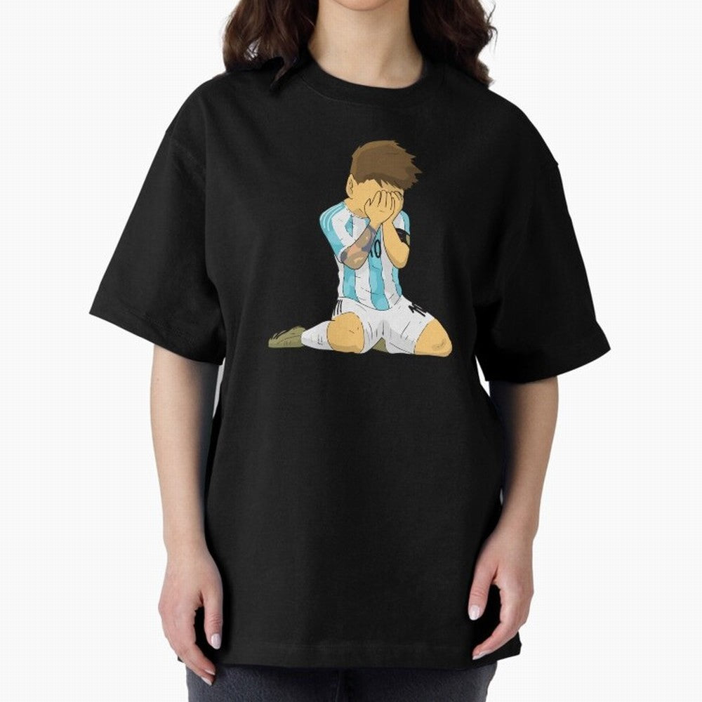 Messi Copa America Moment Oversized T-Shirt Make Memories around FIFA World Cup 2026 for Fans of Haaland and Argentina, Bringing Football Passion, Legendary Performances, Festival Vibes and Supporter Community; Perfect for People Who Love