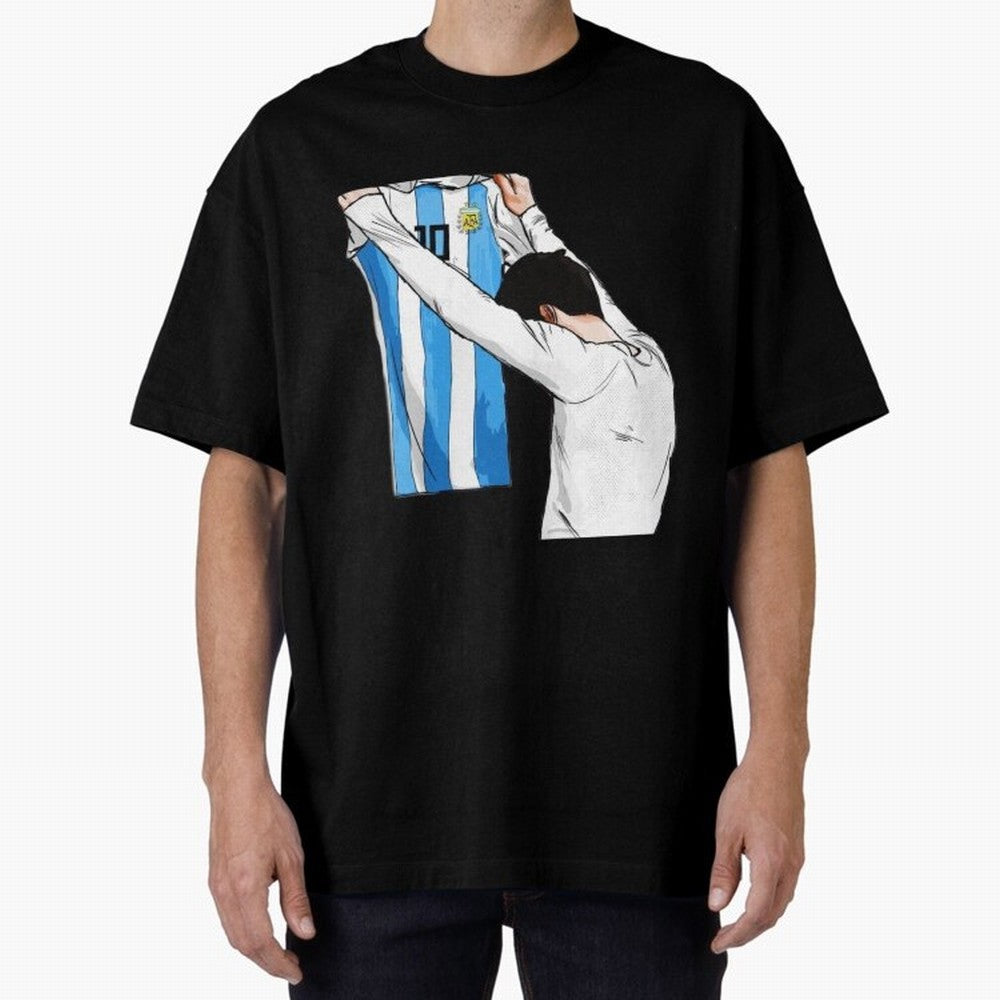 Lionel Messi holding his shirt, Argentina copa america| Perfect Gift For you and friends Classic T-Shirt Cheer through Every Moment of FIFA World Cup 2026 Group Stage with Messi and Cristiano Ronaldo, Argentina Energy, Goal Celebration Energy,