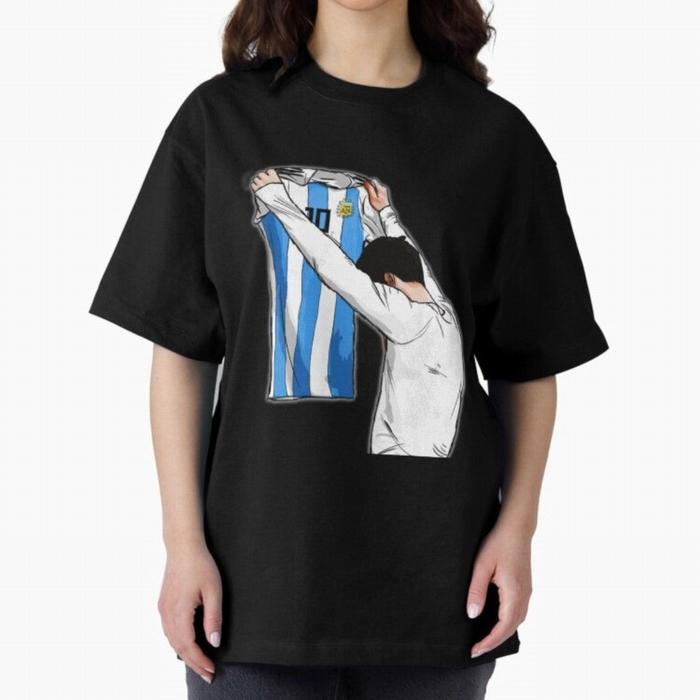 Art Messi Illustration Classic T-Shirt Show Up for the Glory of the FIFA World Cup 2026 Group Stage Journey through Haaland and Mbappe Highlights, Argentina, France and Brazil Pride, Supporter Pride, Iconic Celebrations, Legendary Names and Global