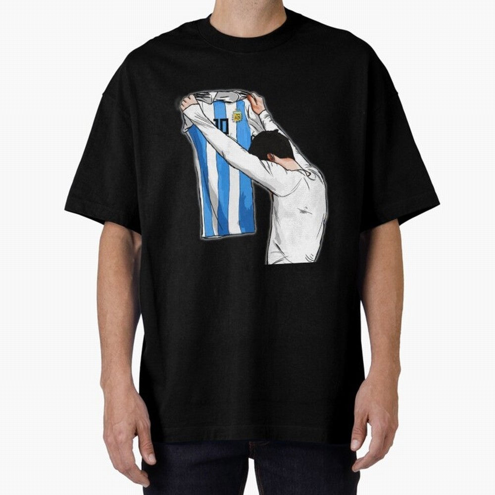 Art Messi Illustration Classic T-Shirt Show Up for the Glory of the FIFA World Cup 2026 Group Stage Journey through Haaland and Mbappe Highlights, Argentina, France and Brazil Pride, Supporter Pride, Iconic Celebrations, Legendary Names and Global