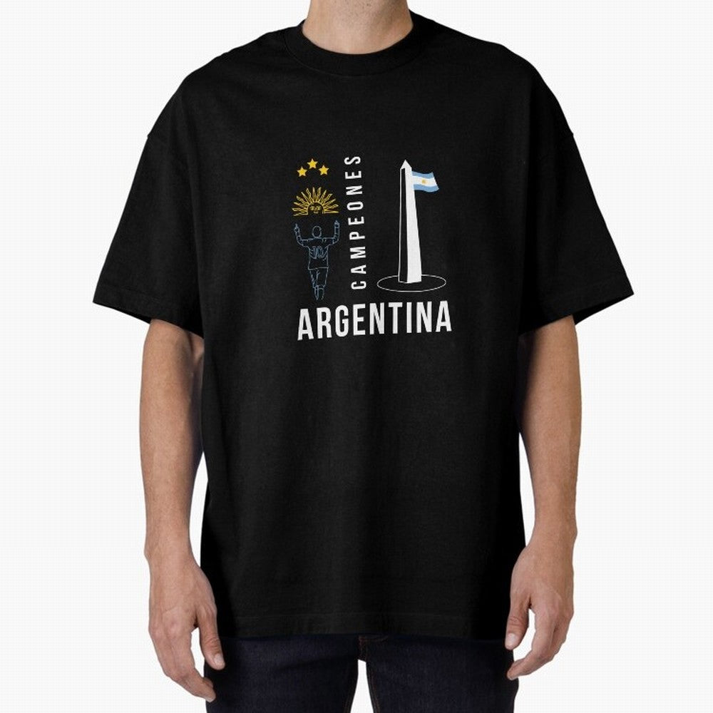Argentina Campeon Essential T-Shirt Refresh Match Day Hype around FIFA World Cup 2026 Group Stage, CR7 and Messi, Portugal, Vintage Soccer Flavor, Modern Football Stars, National Flags and Final Night Emotion; Ideal for Fans Who Follow Messi,
