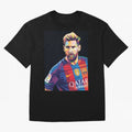 Messi Wpap Oversized T-Shirt Celebrate National Team Dreams in the FIFA World Cup 2026 USA Canada Mexico Journey through Neymar Highlights, Spain Pride, Sports Nostalgia, International Competition, Famous Players and Unforgettable Victories; Built