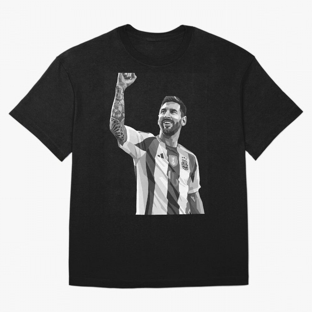 Messi grayscale Oversized T-Shirt Show Your Stadium Side during Global Football Passion for FIFA World Cup 2026 Group Stage, Filled with Messi, Neymar and Mbappe, Brazil, Football History, Final Match Energy, Crowd Noise and Once in a Lifetime
