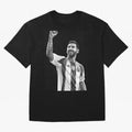 Messi grayscale Oversized T-Shirt Show Your Stadium Side during Global Football Passion for FIFA World Cup 2026 Group Stage, Filled with Messi, Neymar and Mbappe, Brazil, Football History, Final Match Energy, Crowd Noise and Once in a Lifetime
