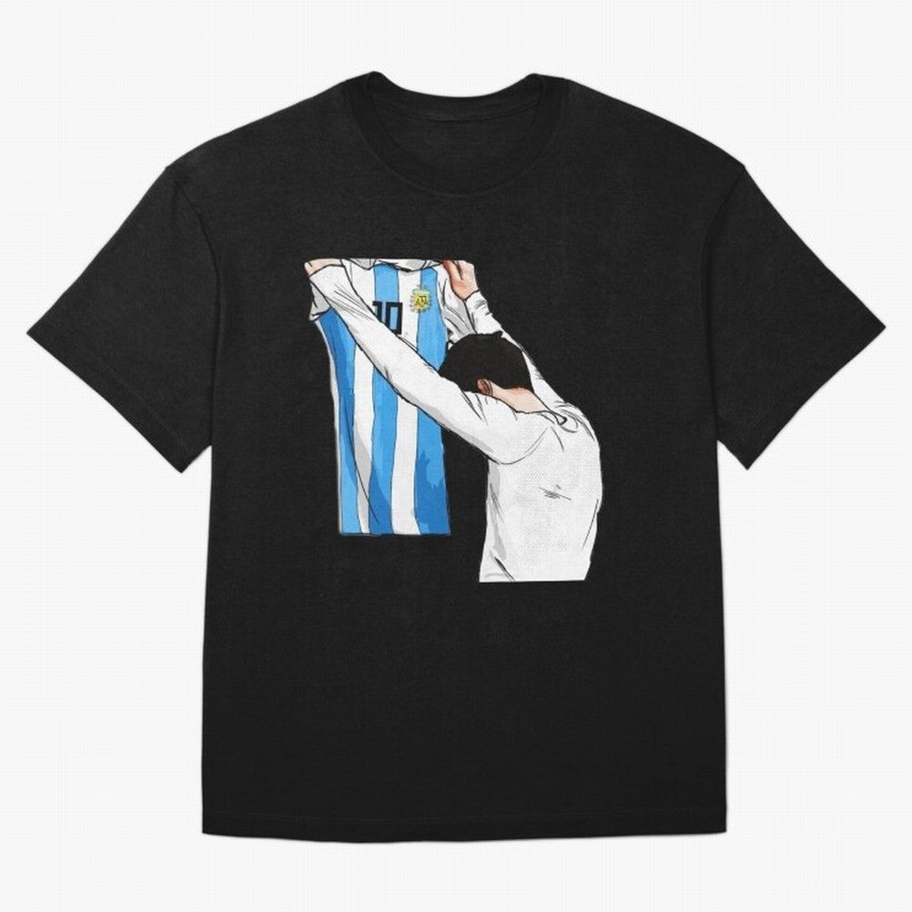 Lionel Messi holding his shirt, Argentina copa america| Perfect Gift For you and friends Classic T-Shirt Bring FIFA World Cup 2026 Highlighting Cristiano Ronaldo, Haaland and CR7, Argentina Energy, Goal Celebration Energy, Supporter Heritage,