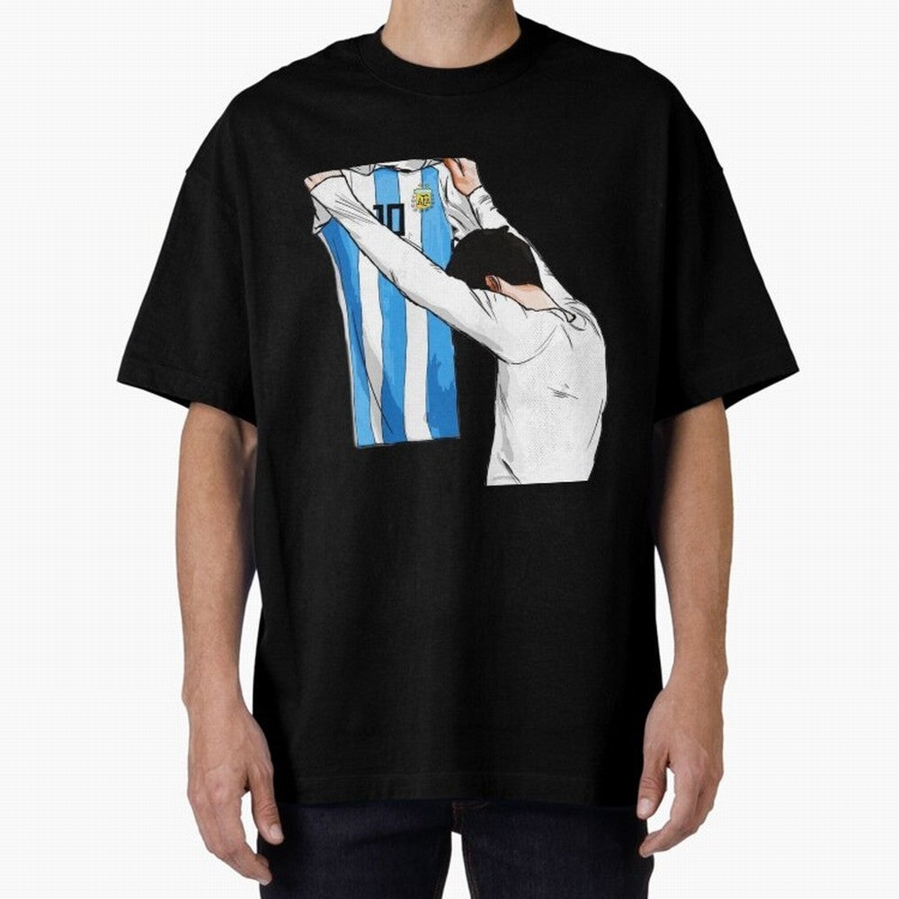 Lionel Messi holding his shirt, Argentina copa america Classic T-Shirt Represent Fans Who Live for the FIFA World Cup 2026 USA Canada Mexico Journey through Messi, CR7 and Mbappe Highlights, Portugal, Spain and Germany Pride, Retro Football Energy,