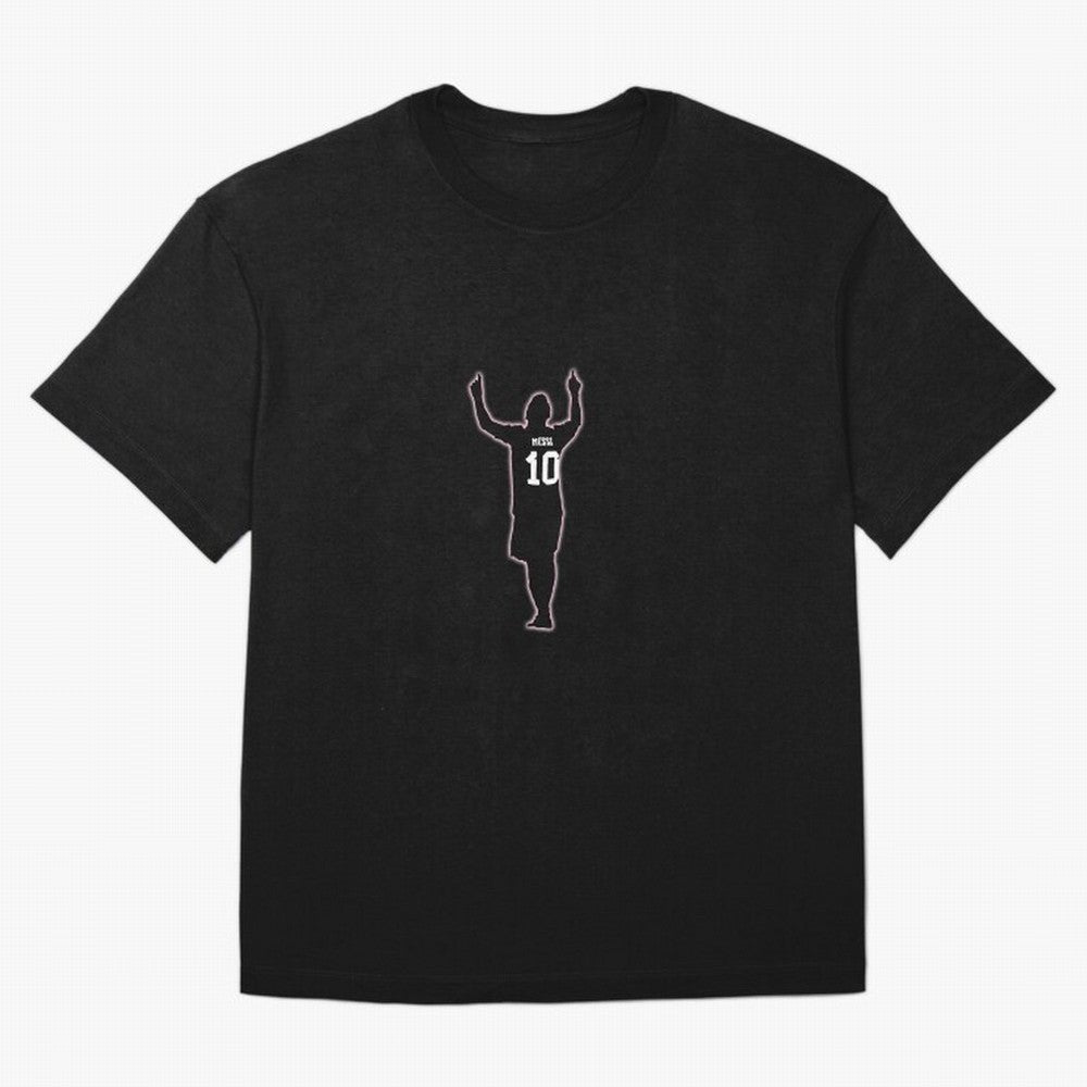 Lionel Messi Iconic Celebration Pose - Inter Miami Colors Classic T-Shirt Honor Champions and Dreams in FIFA World Cup 2026 USA Canada Mexico Spirit, Centered on Argentina, France and Brazil, Cristiano Ronaldo, Haaland and CR7, Game Day Rituals,