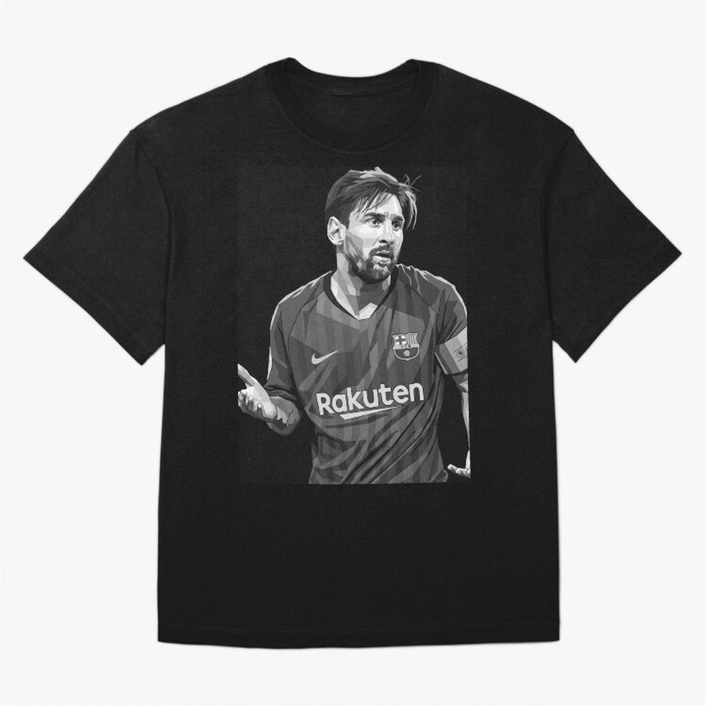 Messi grayscale Oversized T-Shirt Cheer through Every Moment of the FIFA World Cup 2026 USA Canada Mexico Journey through Neymar, Haaland and Cristiano Ronaldo Highlights, Portugal Pride, Match Day Excitement, Supporter Culture, Golden Goals and
