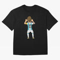 Cartoon Illustration Messi vs Netherlands World Cup Qatar 2022 Classic T-Shirt Show Support during Global Football Passion for FIFA World Cup 2026, Driven by Cristiano Ronaldo, Argentina and Brazil, Championship Spirit, Famous Goals, Roaring Crowds