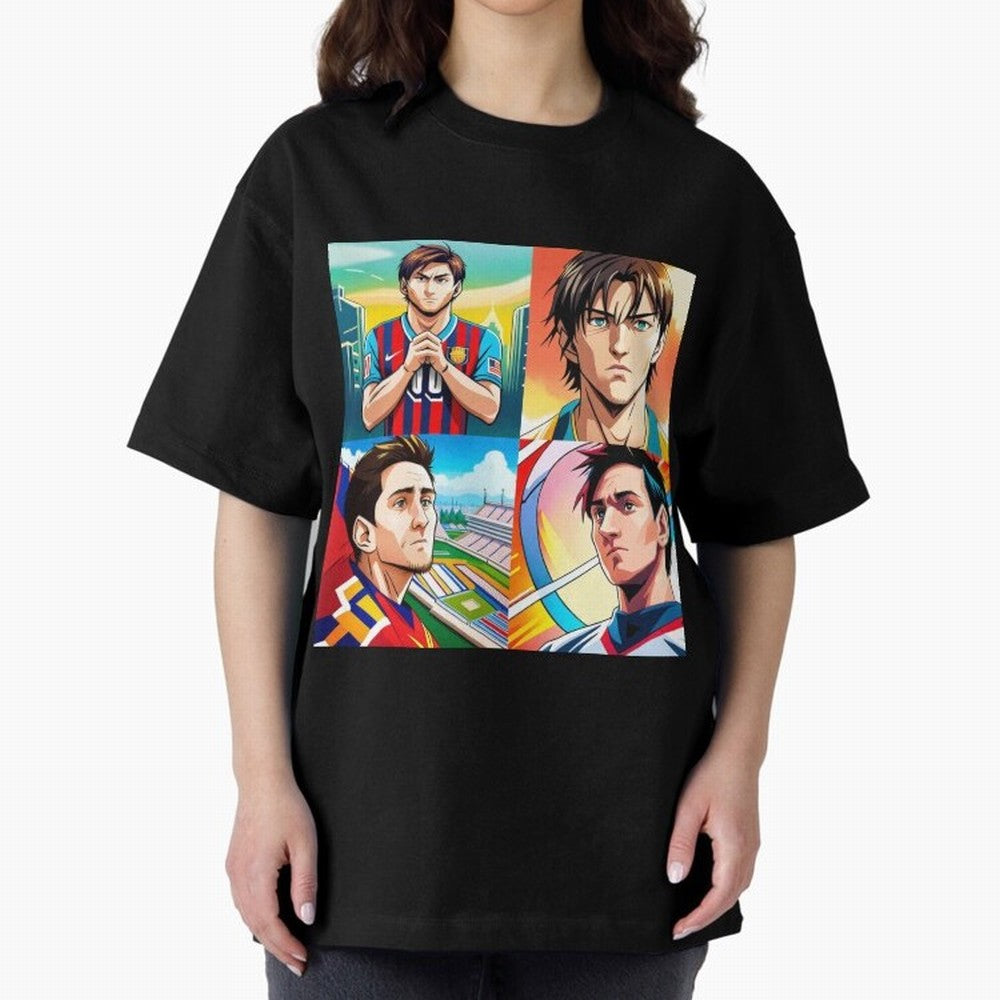 Messi Inspired Anime Art Pack Classic T-Shirt Show Your Love for the FIFA World Cup 2026 Group Stage Journey through Cristiano Ronaldo Highlights, England and Germany Pride, Retro Football Energy, Iconic Rivalries, Trophy Chase Drama and Stadium