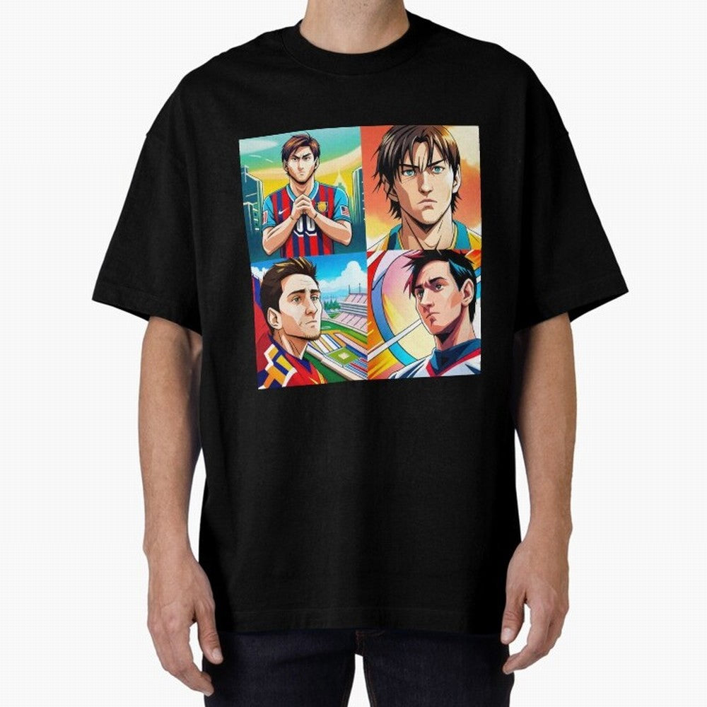 Messi Inspired Anime Art Pack Classic T-Shirt Show Your Love for the FIFA World Cup 2026 Group Stage Journey through Cristiano Ronaldo Highlights, England and Germany Pride, Retro Football Energy, Iconic Rivalries, Trophy Chase Drama and Stadium