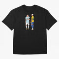 Messi and Neymar Chit Chat Illustration Oversized T-Shirt Celebrate National Team Dreams in FIFA World Cup 2026 for Fans of Messi and Cristiano Ronaldo and France, Bringing Game Day Rituals, Football Legends, Country Pride and the Road to the