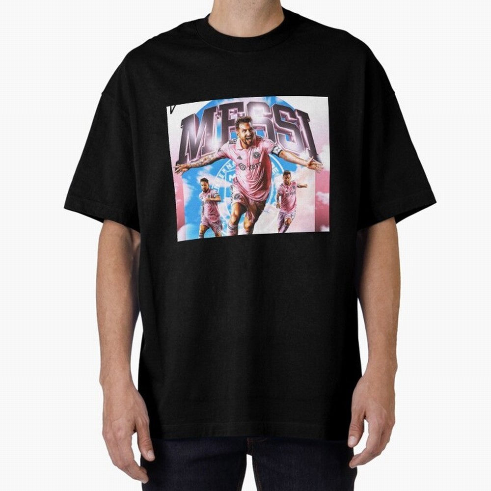 Inter Miami Messi Oversized T-Shirt Celebrate Rivalries and Pride in the FIFA World Cup 2026 Journey through Mbappe and Neymar Highlights, Argentina Pride, Worldwide Fan Energy, Dramatic Goals, Stadium Lights and Championship Celebrations; Great
