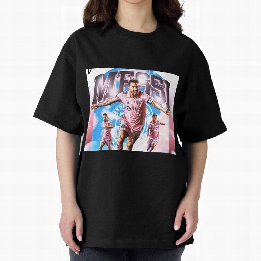 Inter Miami Messi Oversized T-Shirt Celebrate Rivalries and Pride in the FIFA World Cup 2026 Journey through Mbappe and Neymar Highlights, Argentina Pride, Worldwide Fan Energy, Dramatic Goals, Stadium Lights and Championship Celebrations; Great