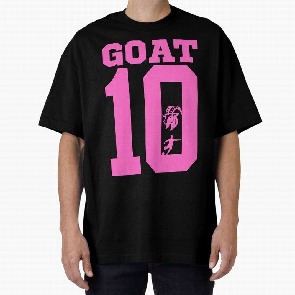 Miami Champions The Goat 10 Oversized T-Shirt Relive Global Football Passion for FIFA World Cup 2026, Capturing Cristiano Ronaldo, Spain and Netherlands, Retro Football Energy, Iconic Rivalries, Trophy Chase Drama and Stadium Atmosphere; Built for