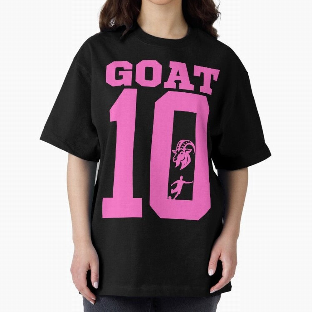 Miami Champions The Goat 10 Oversized T-Shirt Relive Global Football Passion for FIFA World Cup 2026, Capturing Cristiano Ronaldo, Spain and Netherlands, Retro Football Energy, Iconic Rivalries, Trophy Chase Drama and Stadium Atmosphere; Built for