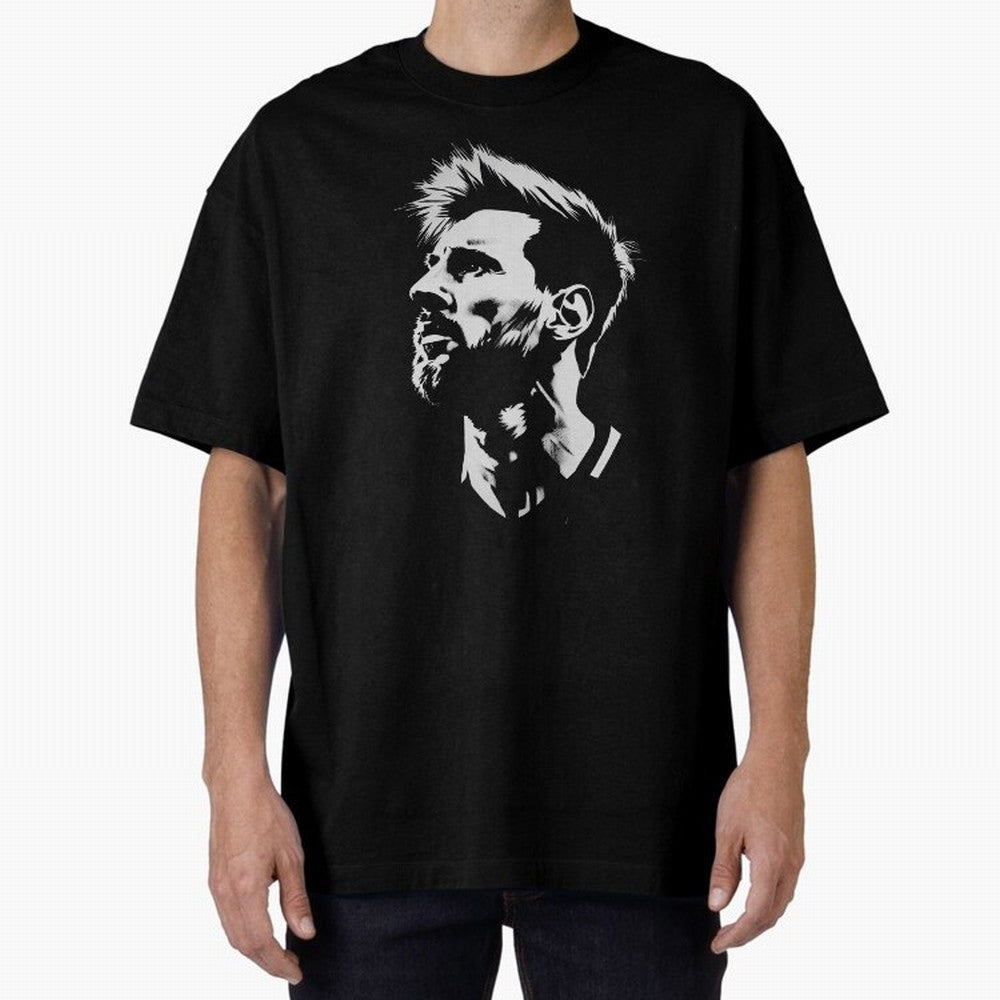 Messi Stencil Graphic poster design Classic T-Shirt Bring International Match Energy to Global Football Passion for FIFA World Cup 2026, Driven by Messi, Neymar and Mbappe, Germany, Championship Spirit, Famous Goals, Roaring Crowds and