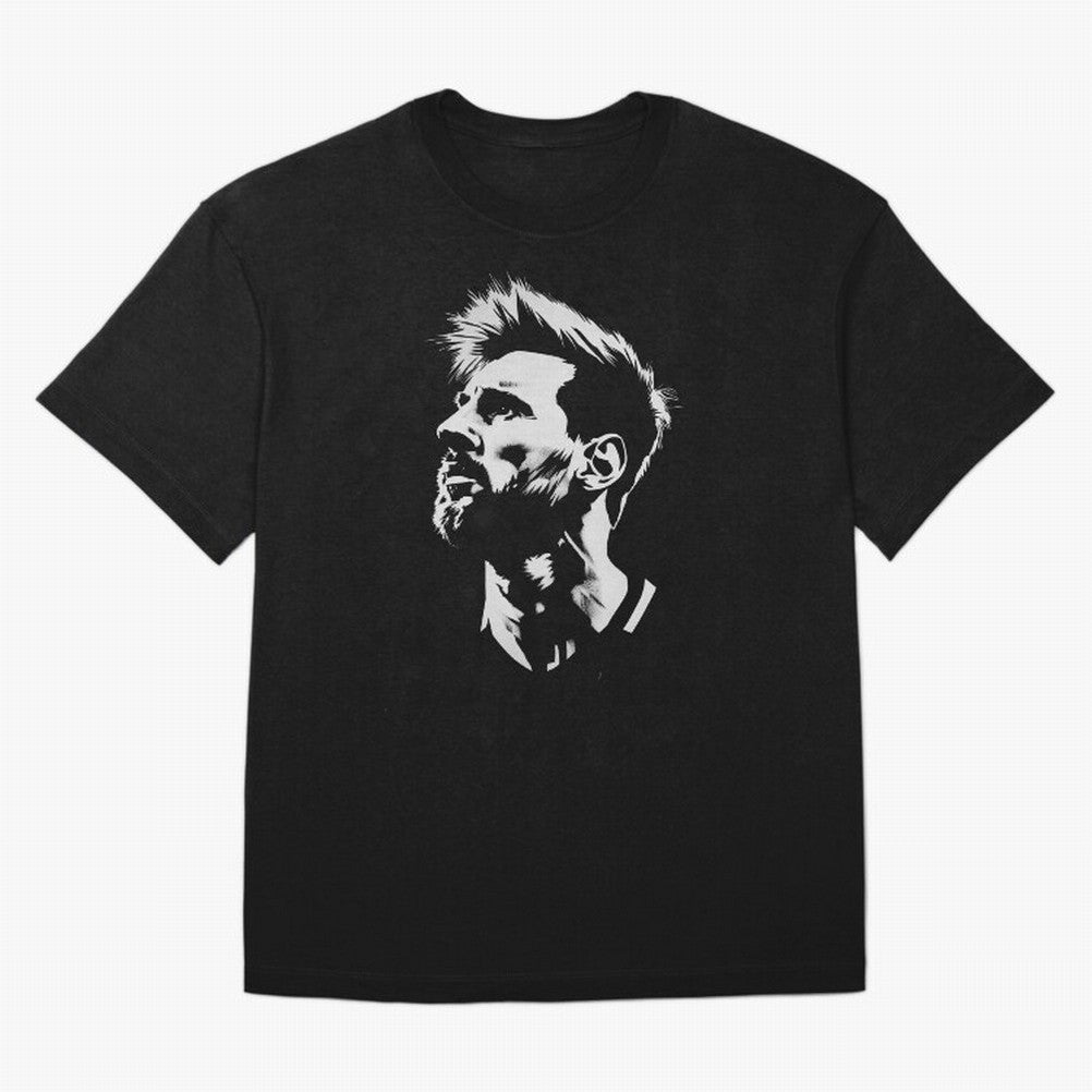 Messi Stencil Graphic poster design Classic T-Shirt Bring International Match Energy to Global Football Passion for FIFA World Cup 2026, Driven by Messi, Neymar and Mbappe, Germany, Championship Spirit, Famous Goals, Roaring Crowds and