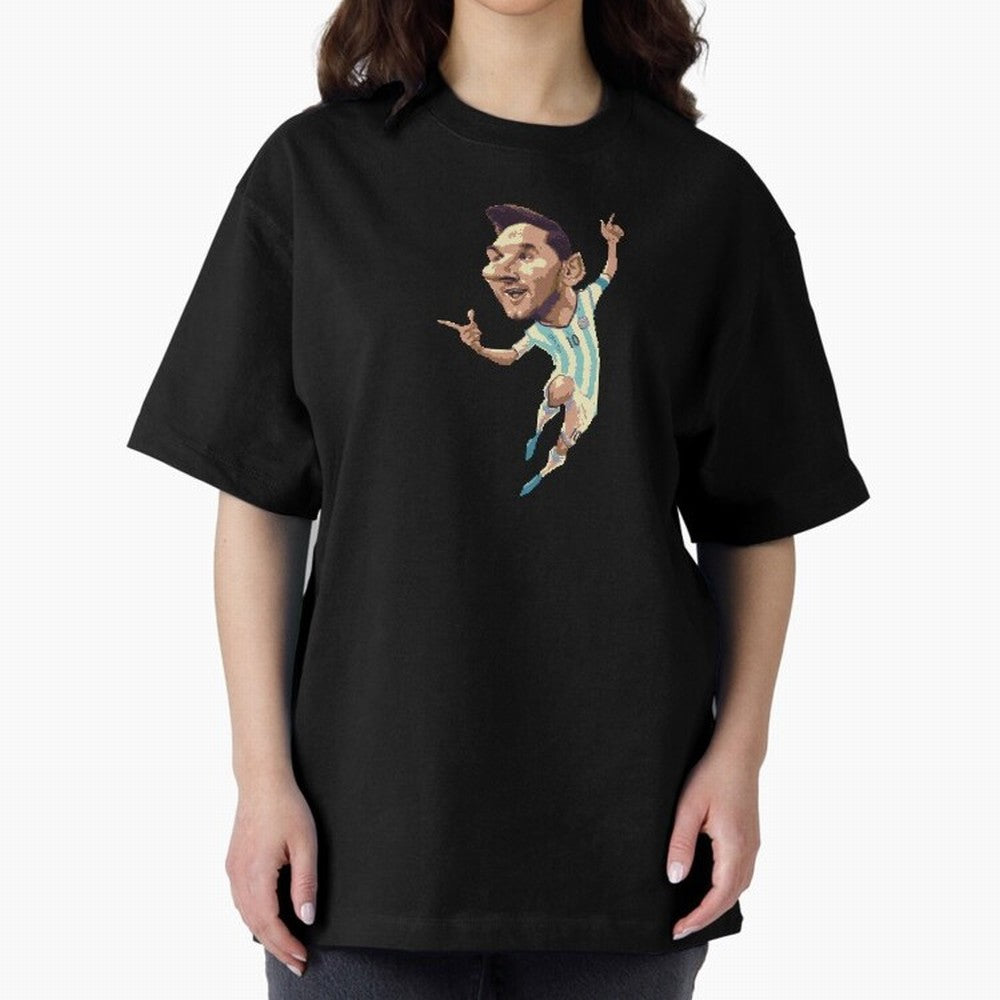 Lionel Messi Oversized T-Shirt Feel International Energy from FIFA World Cup 2026 Centered on CR7, Argentina Energy, Stadium Memories, Football Loyalty, International Chants and Championship Tradition; Great for Watch Parties, Sports Bars, Family