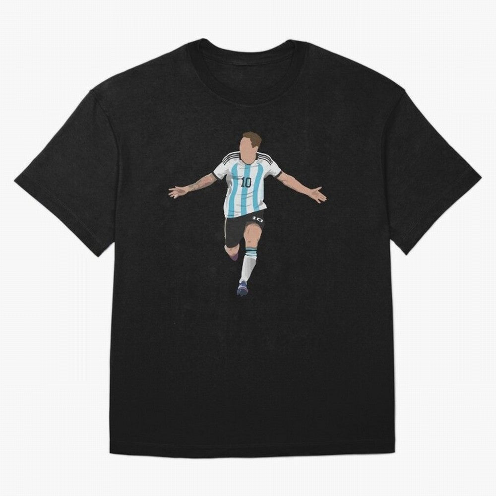Messi Goal World Cup 2022 Oversized T-Shirt Bring Legendary Rivalry Energy to FIFA World Cup 2026 Group Stage for Fans of Neymar, Haaland and Cristiano Ronaldo and France, Bringing Soccer Culture, Superstar Moments, National Team Dreams and