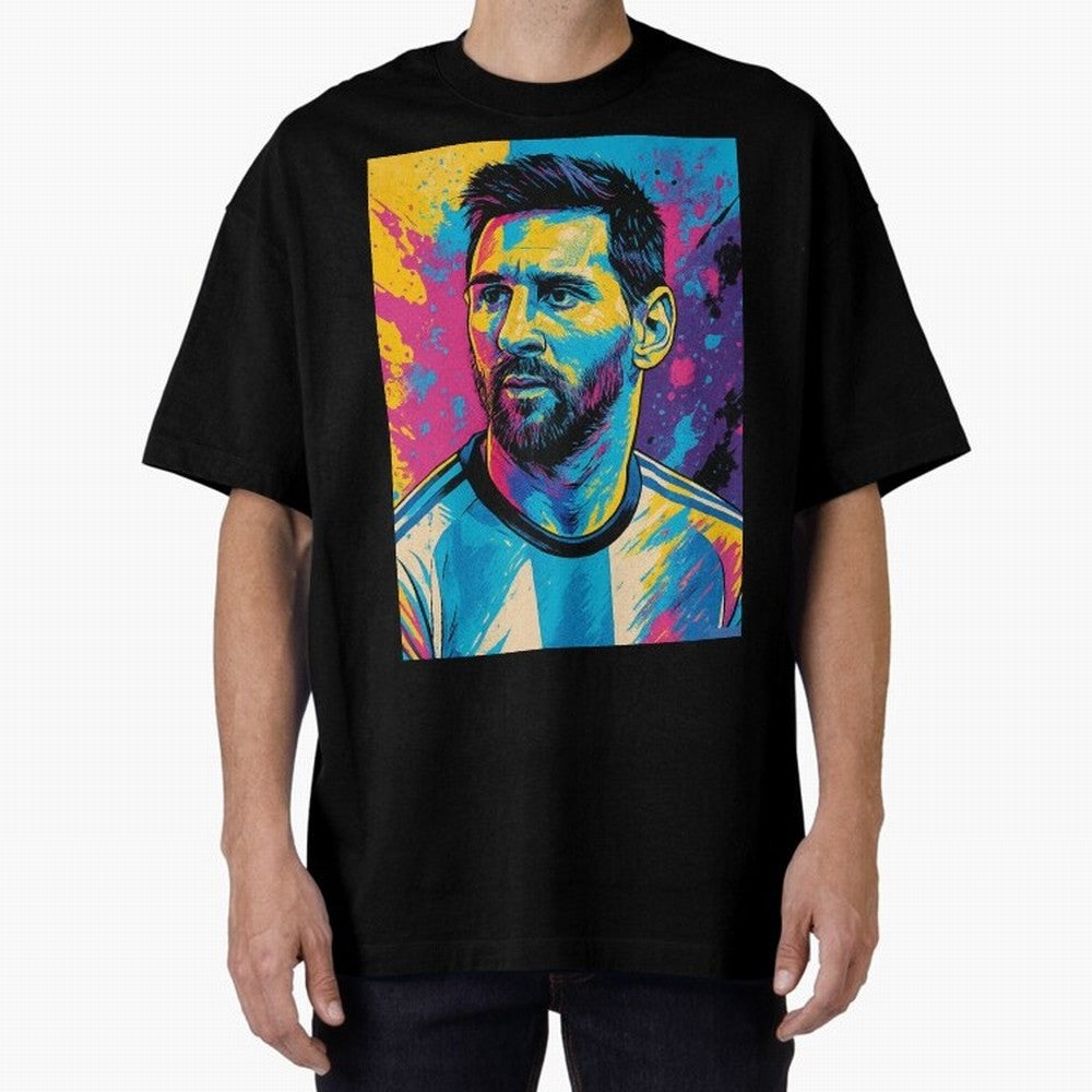 Argentina World Champs Messi Number Oversized T-Shirt Cheer through Every Moment of Global Football Passion for FIFA World Cup 2026, Celebrating Neymar, Haaland and Cristiano Ronaldo, England and Germany, Global Supporter Spirit, Legendary Goals,