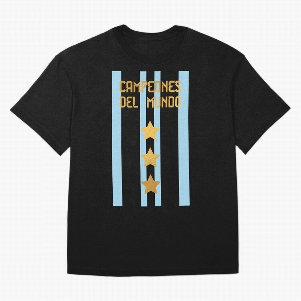Argentina Jersey 3 Stars World Champions Classic T-Shirt Back Your Heroes with FIFA World Cup 2026 Spirit, Capturing France, Haaland, Match Day Excitement, Supporter Culture, Golden Goals and Global Football Passion; Great for Watch Parties, Sports