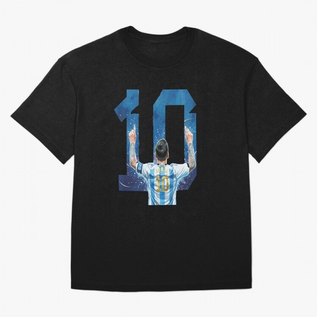 Messi 10 Argentina Oversized T-Shirt Show Fan Pride Across Global Football Passion for FIFA World Cup 2026, Centered on Messi, CR7 and Mbappe, Spain, Tournament Hype, Historic Matchups, Family Viewing Parties and Global Sports Pride; Perfect for