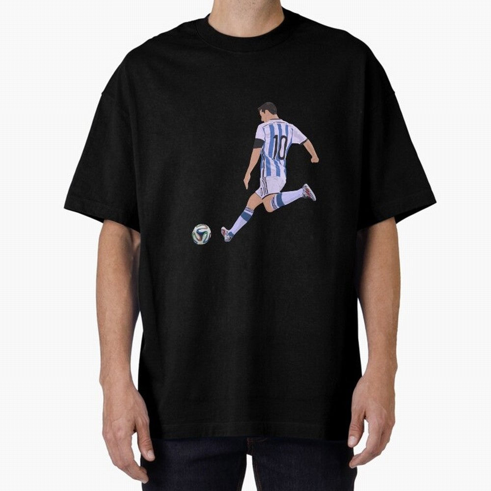 Messi Oversized T-Shirt Celebrate FIFA World Cup 2026 Group Stage Spirit, Celebrating Portugal, CR7 and Messi, Supporter Pride, Iconic Celebrations, Legendary Names and Global Match Day Energy; Ideal for Football Dads, Football Moms, Friends,