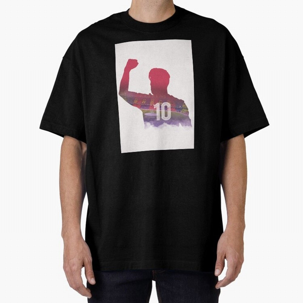 Lionel Messi Artwork Oversized T-Shirt Join Global Football Passion for FIFA World Cup 2026 USA Canada Mexico, Built around Messi, England, Football History, Final Match Energy, Crowd Noise and Once in a Lifetime Moments; Great for Supporters Who