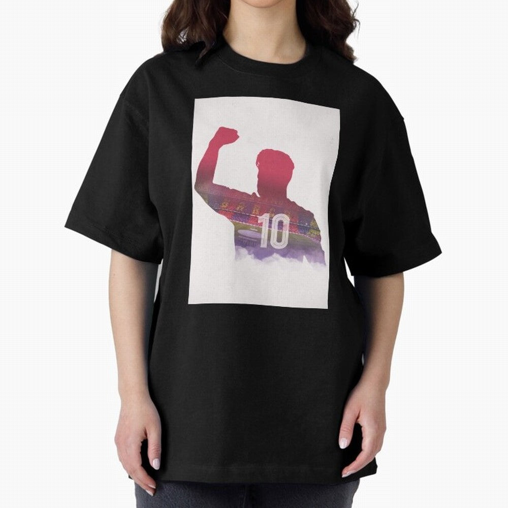 Lionel Messi Artwork Oversized T-Shirt Join Global Football Passion for FIFA World Cup 2026 USA Canada Mexico, Built around Messi, England, Football History, Final Match Energy, Crowd Noise and Once in a Lifetime Moments; Great for Supporters Who