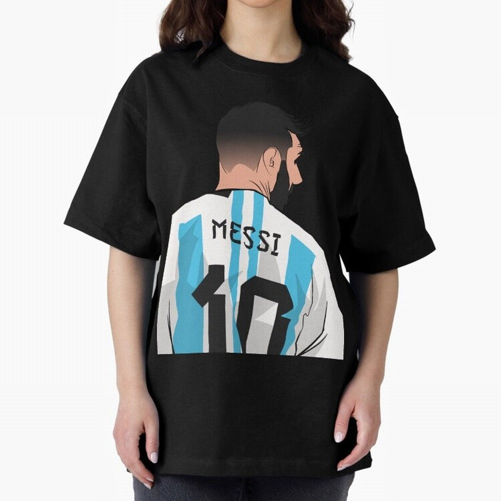 Messi Oversized T-Shirt Support Global Football Passion for FIFA World Cup 2026, Driven by CR7, England and Germany, Supporter Pride, Iconic Celebrations, Legendary Names and Global Match Day Energy; Created for Match Day Parties, Soccer Gifts, Fan