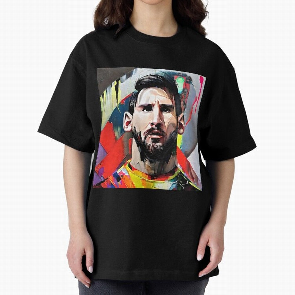 Billboard with Messi Boxy T-Shirt Honor Global Football Passion for FIFA World Cup 2026 USA Canada Mexico, Built around Cristiano Ronaldo, France, Tournament Hype, Historic Matchups, Family Viewing Parties and Global Sports Pride; Ideal for
