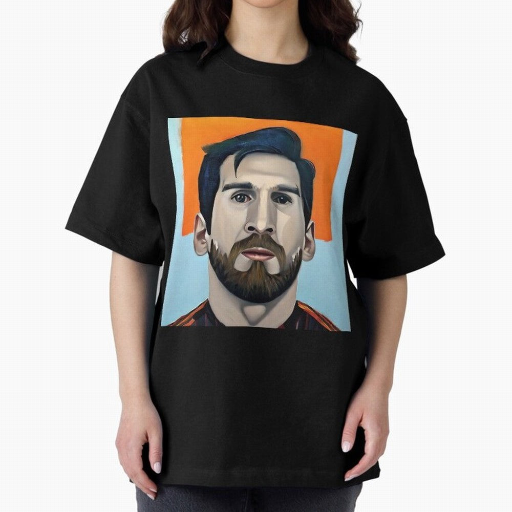 portrait of Messi with beard Classic T-Shirt Show Match Day Excitement for the FIFA World Cup 2026 Group Stage Journey through Cristiano Ronaldo Highlights, Argentina and Brazil Pride, Supporter Pride, Iconic Celebrations, Legendary Names and