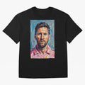Portrait Painting of Lionel Messi Classic T-Shirt Fuel Your Fan Pride for FIFA World Cup 2026 Group Stage Built around Messi, CR7 and Mbappe, England, France and Netherlands Energy, Soccer Culture, Superstar Moments, National Team Dreams and