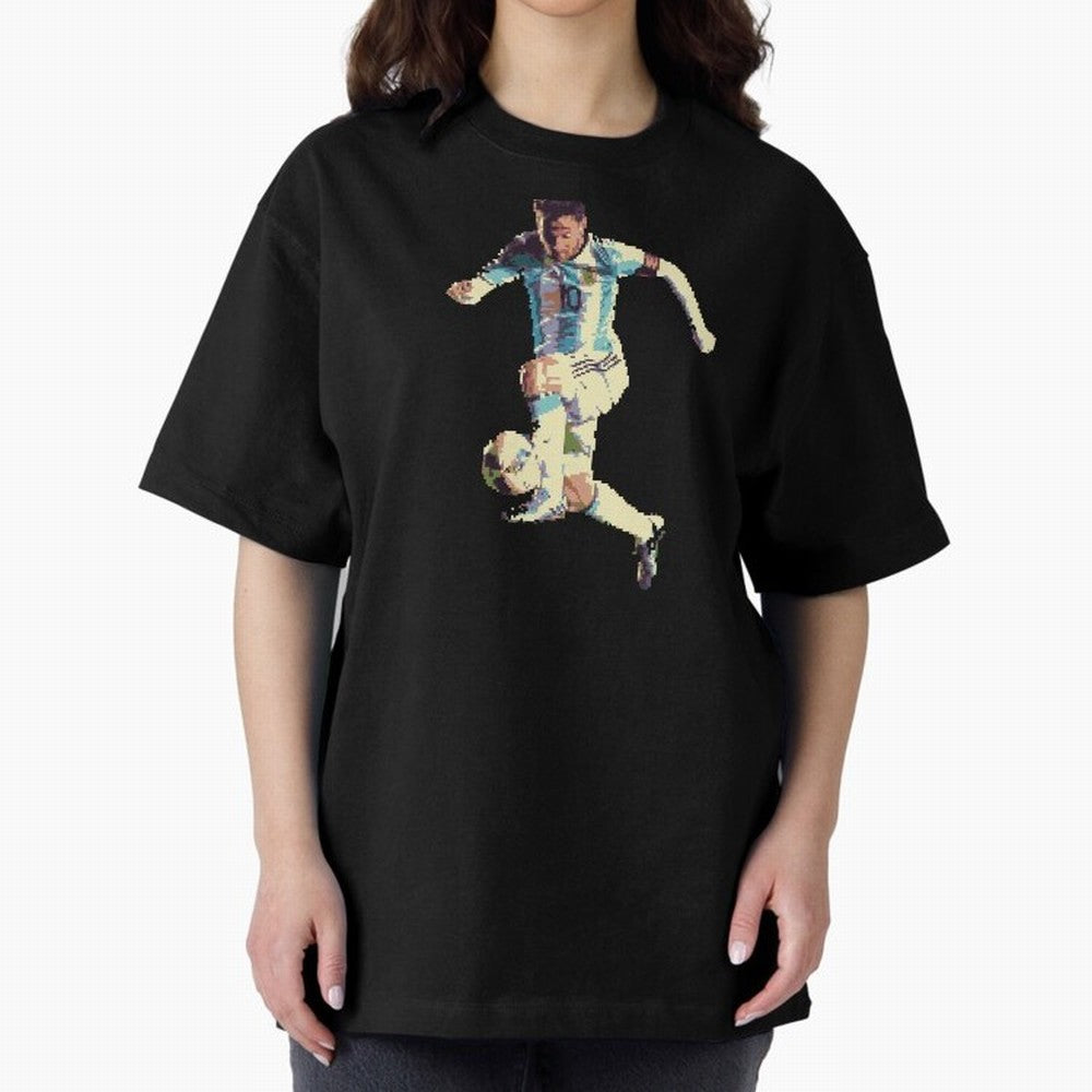 Lionel Messi Oversized T-Shirt Follow Every Goal of Match Day Hype around FIFA World Cup 2026, Cristiano Ronaldo, Haaland and CR7, Germany, Game Day Rituals, Football Legends, Country Pride and the Road to the Final; Created for Match Day Parties,