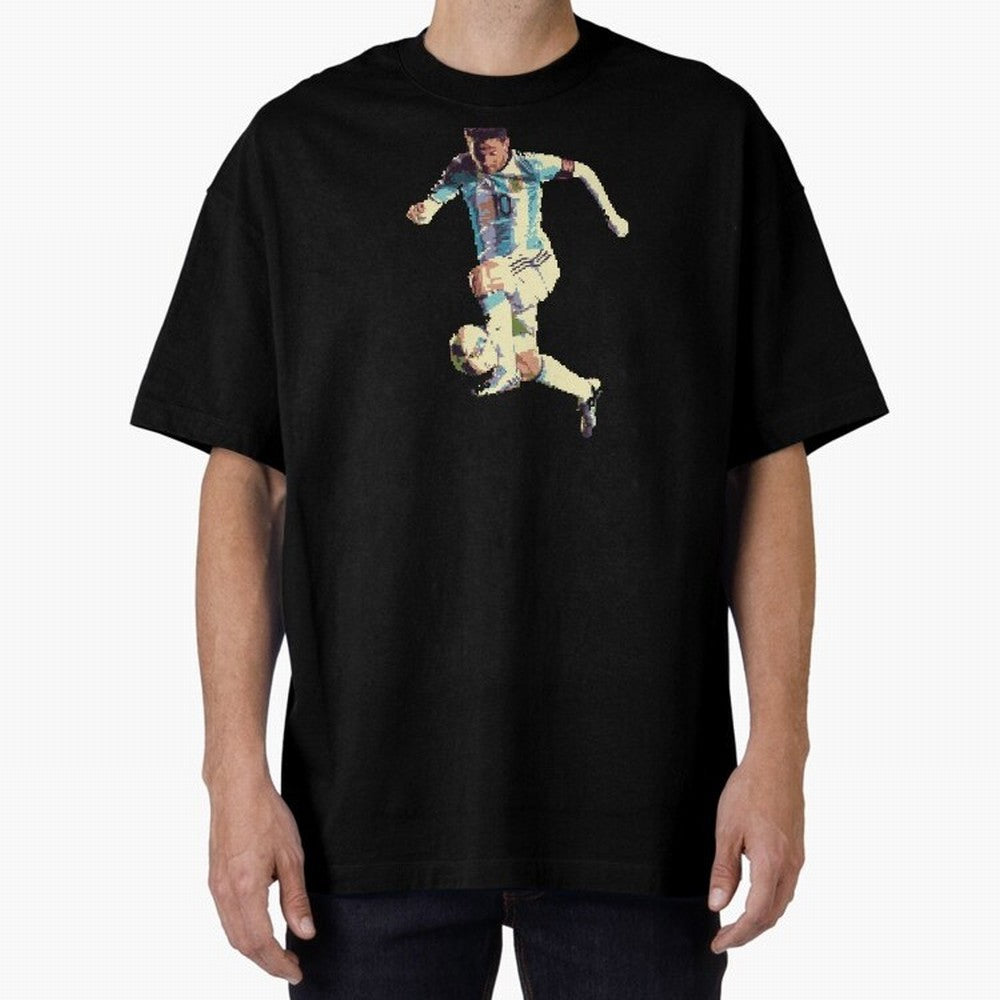 Lionel Messi Oversized T-Shirt Follow Every Goal of Match Day Hype around FIFA World Cup 2026, Cristiano Ronaldo, Haaland and CR7, Germany, Game Day Rituals, Football Legends, Country Pride and the Road to the Final; Created for Match Day Parties,