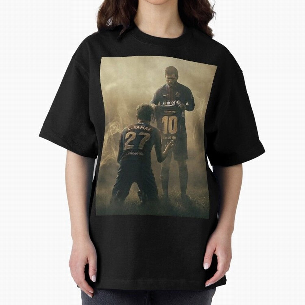 messi giving kamin yamal his shirt iconic design Classic T-Shirt Support the FIFA World Cup 2026 USA Canada Mexico Journey through Haaland and Mbappe Highlights, England, France and Netherlands Pride, Vintage Soccer Flavor, Modern Football Stars,
