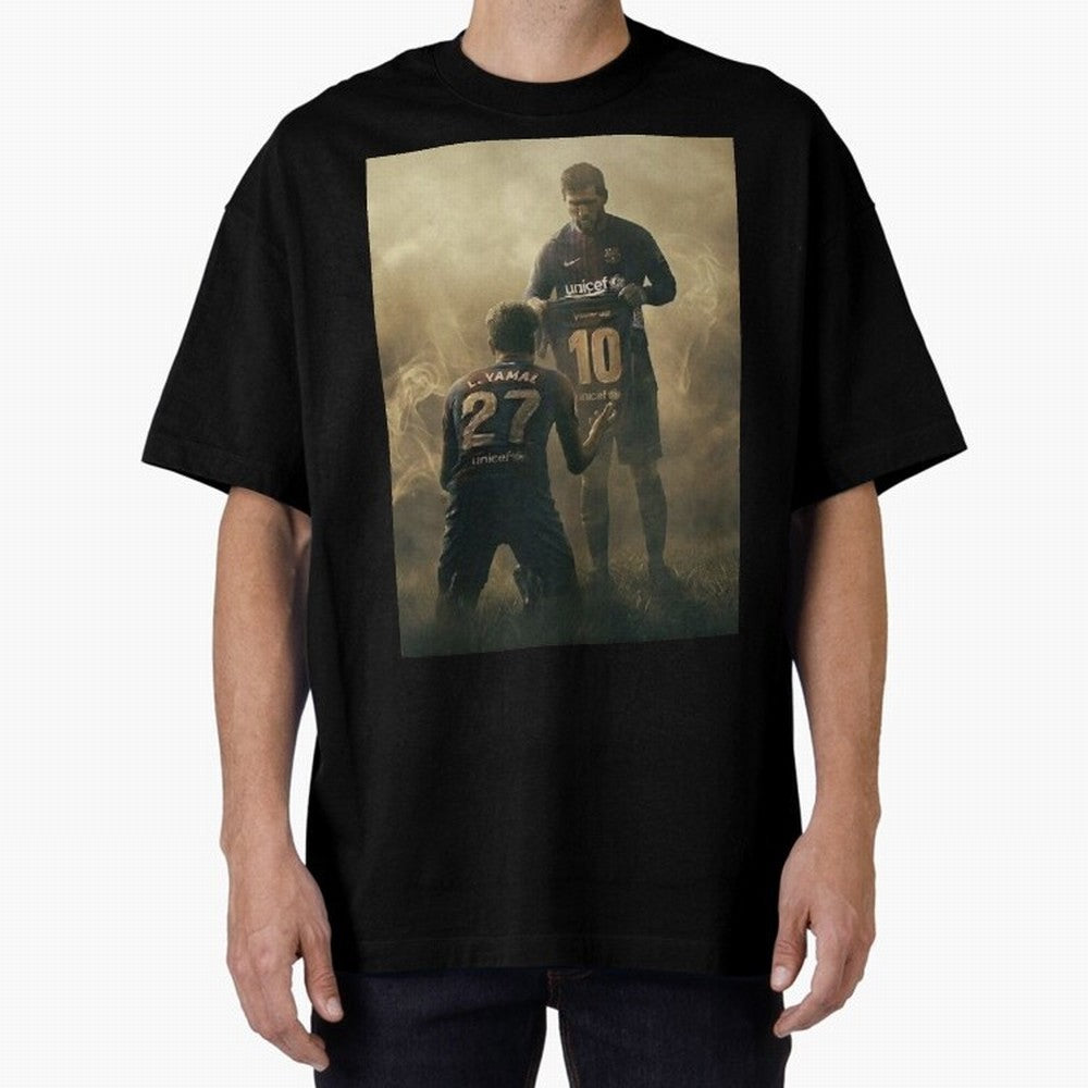 messi giving kamin yamal his shirt iconic design Classic T-Shirt Support the FIFA World Cup 2026 USA Canada Mexico Journey through Haaland and Mbappe Highlights, England, France and Netherlands Pride, Vintage Soccer Flavor, Modern Football Stars,