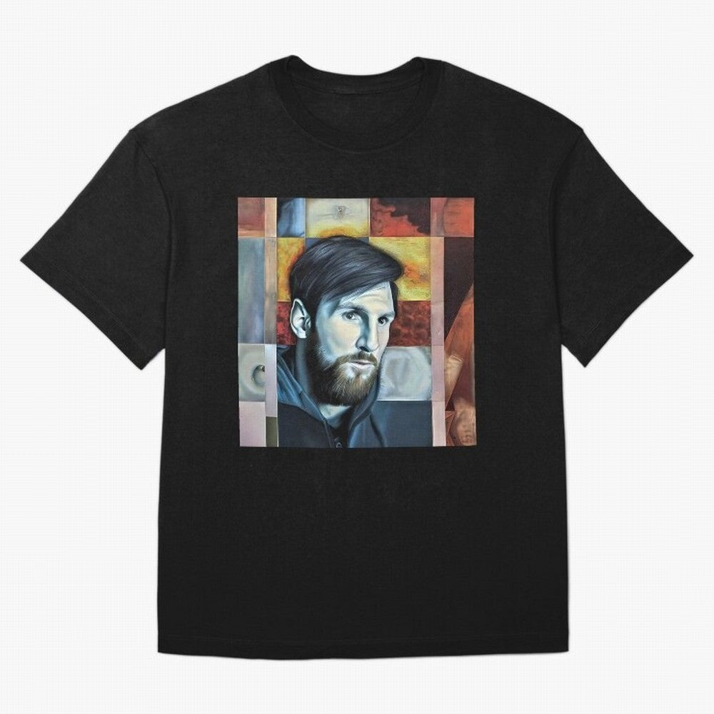 Messi on digital board Oversized T-Shirt Bring Retro Soccer Energy to FIFA World Cup 2026 USA Canada Mexico Spirit, Centered on Germany, Mbappe, Football History, Final Match Energy, Crowd Noise and Once in a Lifetime Moments; Great for Supporters