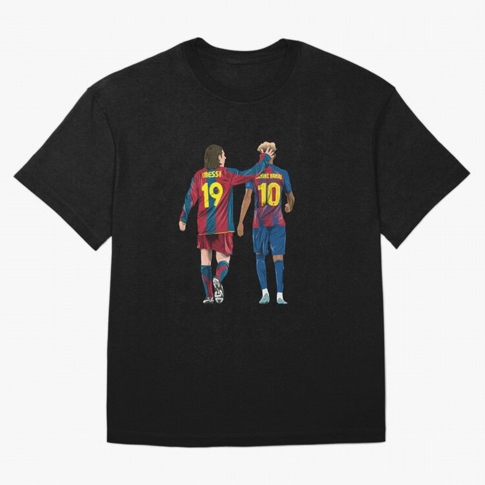 Lionel Messi and Friend Oversized T-Shirt Create FIFA World Cup 2026 USA Canada Mexico Spirit, Featuring Brazil, Portugal and Argentina, Messi, CR7 and Mbappe, Stadium Chants, National Pride, Trophy Dreams and Unforgettable Football Memories; Made