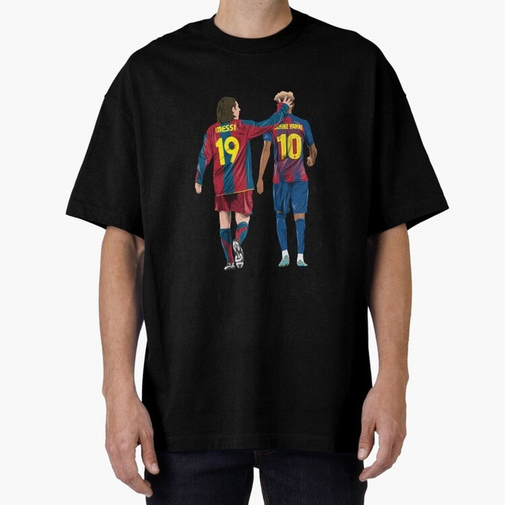Lionel Messi and Friend Oversized T-Shirt Create FIFA World Cup 2026 USA Canada Mexico Spirit, Featuring Brazil, Portugal and Argentina, Messi, CR7 and Mbappe, Stadium Chants, National Pride, Trophy Dreams and Unforgettable Football Memories; Made
