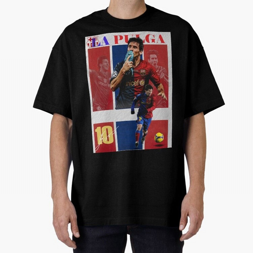 Lionel Messi 2009 UCL Barcelona Poster Oversized T-Shirt Support the Legends of FIFA World Cup 2026 USA Canada Mexico Built around Messi and Cristiano Ronaldo, France Energy, Soccer Culture, Superstar Moments, National Team Dreams and Competitive