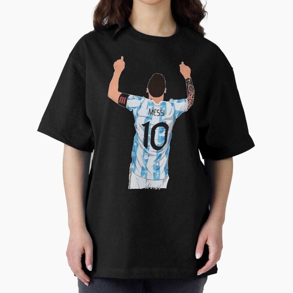 Lionel Messi Oversized T-Shirt Turn Football Passion into FIFA World Cup 2026 USA Canada Mexico Spirit, with Brazil, Portugal and Argentina, Haaland, Stadium Memories, Football Loyalty, International Chants and Championship Tradition; Perfect for