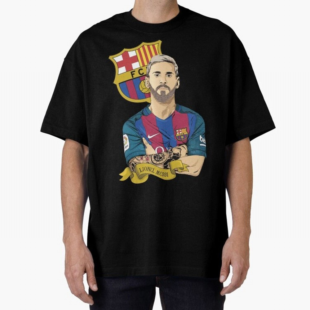 Lionel Messi (Barcelona) artwork Classic T-Shirt Spotlight FIFA World Cup 2026 USA Canada Mexico for Fans of CR7 and Messi and Brazil, Portugal and Argentina, Bringing Football Passion, Legendary Performances, Festival Vibes and Supporter